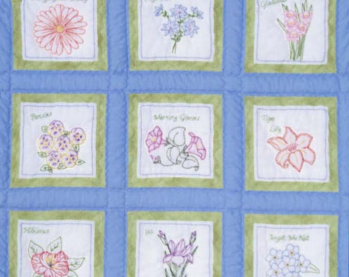 Flowers *Pre-Printed Cross Stitch & Embroidery Blocks* By: Jack Dempsey Needle Art 737-535