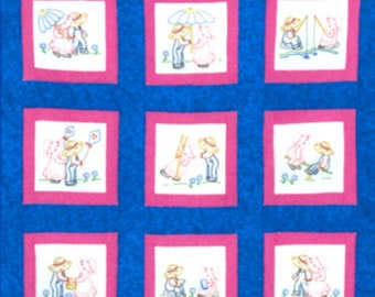 Vintage Sue and Sam  *Quilt Blocks  Cross Stitch & Embroidery* By: Jack Dempsey Needle Art 737-539