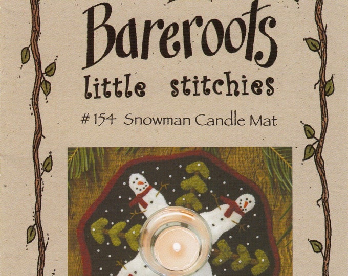 Snowman Candle Mat   *Little Stitches Kit* By: Barri Sue Gaudet of Bareroots  BR154K