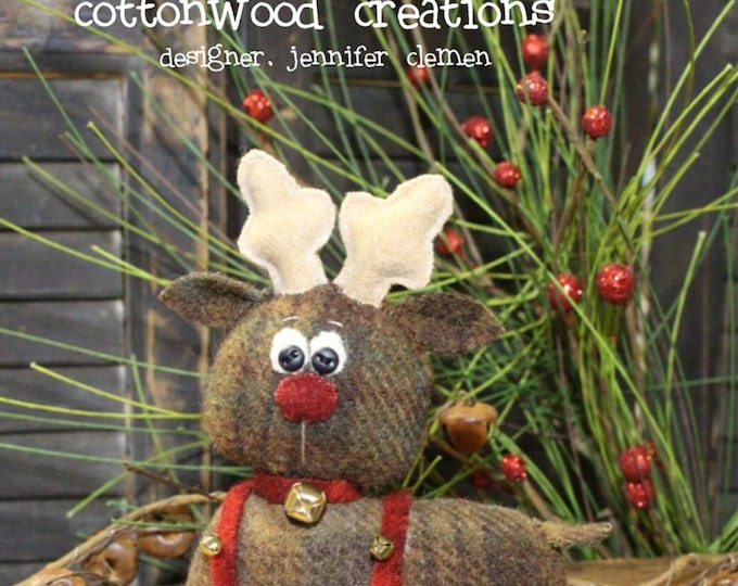 Rudy * Reindeer Pincushion Pattern* By: Jennifer Clemen - Cottonwood Creations #641