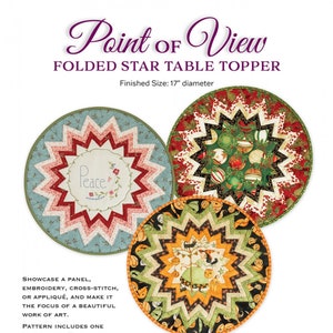 Point of View Folded Star *Table Topper Pattern* From: PlumEasy Patterns PEP-129