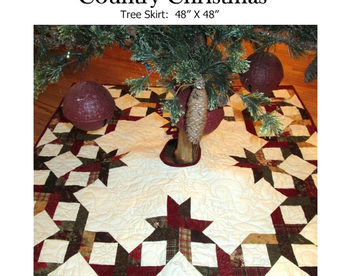 Country Christmas Tree Skirt *Sewing Pattern* From: Creek Side Stitches #279