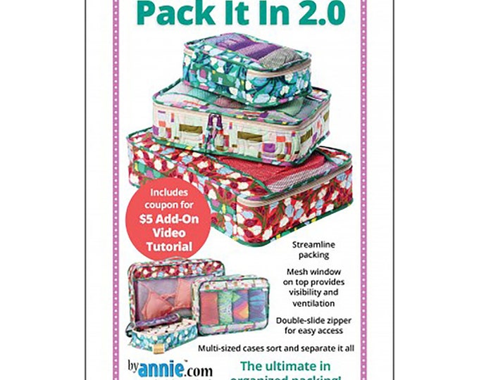 Pack It In! 2.0 *Zippered Storage Organizer  - Sewing Pattern* From: By Annie PBA253-2