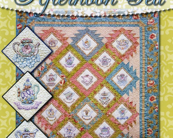 AFTERNOON TEA *Quilt Pattern -  Hand Embroidery Version*  By: Black Cat Creations - BCC134