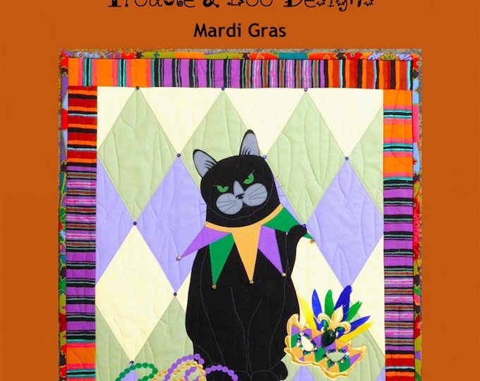 Mardi Gras *Wall Hanging Quilt Pattern* From: Trouble & Boo Designs TB3385