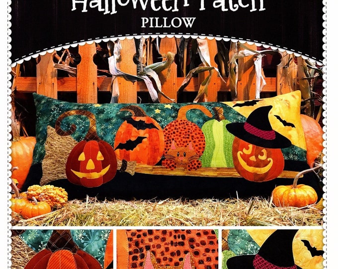 Halloween Patch Pillow *Applique Sewing Pattern* By: Jennifer Bosworth - Shabby Fabrics