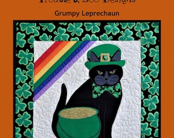 Grumpy Leprechaun *Wall Hanging Pattern* - By: Krista Dyelle of Trouble & Boo Designs  - TB2883
