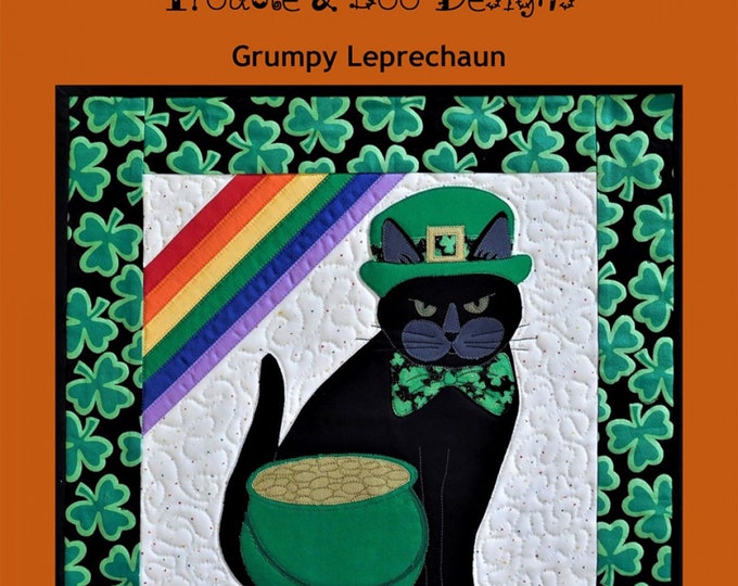 Grumpy Leprechaun *Wall Hanging Pattern* - By: Krista Dyelle of Trouble & Boo Designs  - TB2883