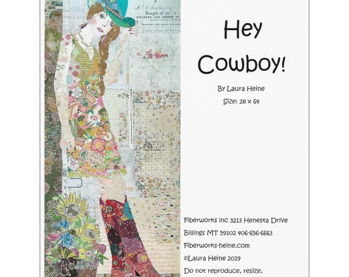 Hey Cowboy! *Collage Quilt Pattern* By: Laura Heine - Fiberworks