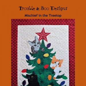 Mischief in the Treetop *Wall Hanging Pattern* By: Trouble & Boo Designs  - TB2814