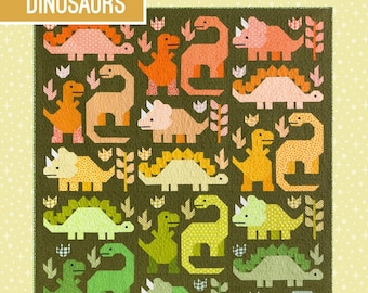 Dinosaurs *Jurassic Animal Quilt Pattern* By: Elizabeth Hartman
