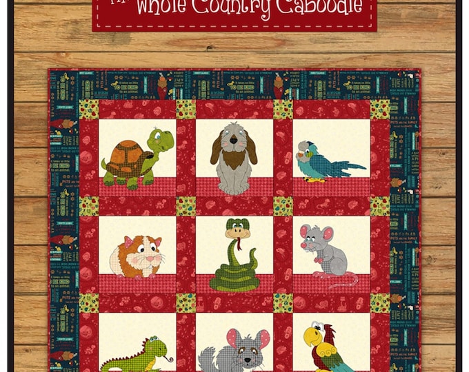Small Critter Rescue Quilt *Applique Pattern* From: The Whole Country Caboodle