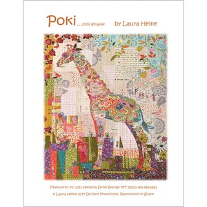 Giraffe Collage Quilt Pattern Poki By Laura Heine Etsy