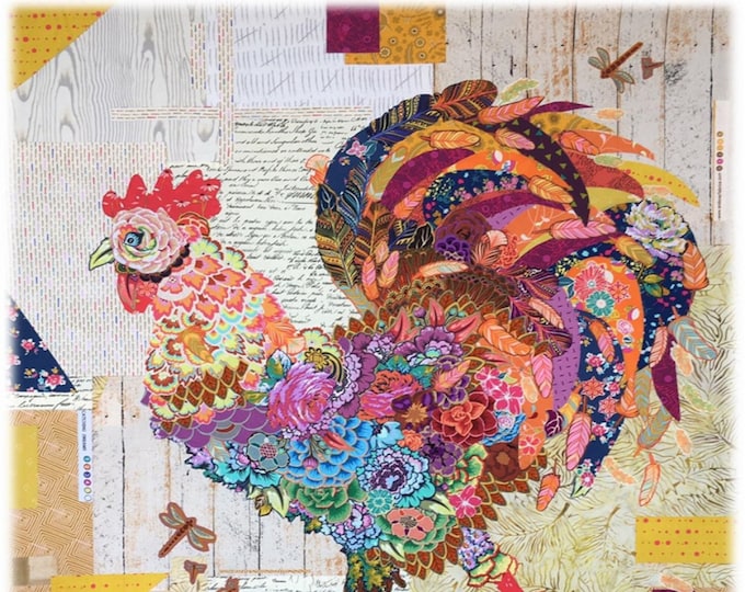 Doodle-Doo *Chicken Collage Quilt Pattern*  By: Laura Heine - Fiberworks