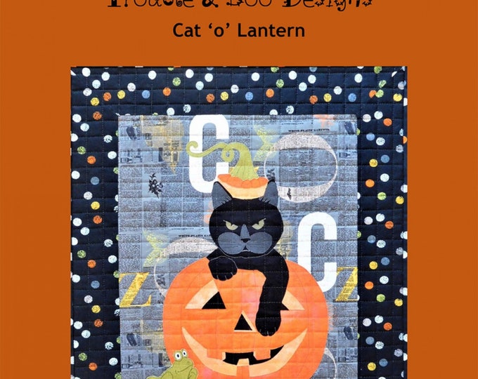 Cat o' Lantern   *Wall Hanging Pattern* - By: Trouble & Boo Designs TB3279