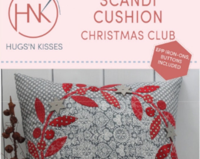 Scandi Cushion * A Christmas Club Pattern + EPP & Buttons*  By: Hugs' N Kisses HNK156/5