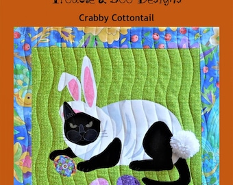 Crabby Cottontail *Wall Hanging Quilt Pattern* From: Trouble & Boo Designs