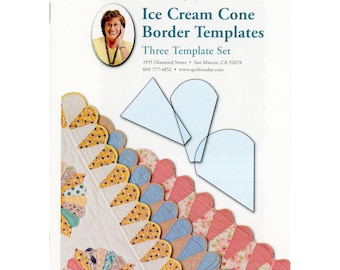 Ice Cream Cone Border Templates (Three Templates)  by Quilt In A Day - #4081