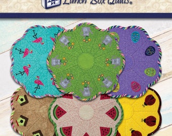 Candle Mats Spring & Summer Collection *Machine Embroidery Design with CD* By:  Lunch Box Quilts  - QP-CA2-DD