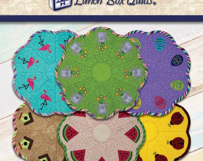 Candle Mats Spring & Summer Collection *Machine Embroidery Design with CD* By:  Lunch Box Quilts  - QP-CA2-DD