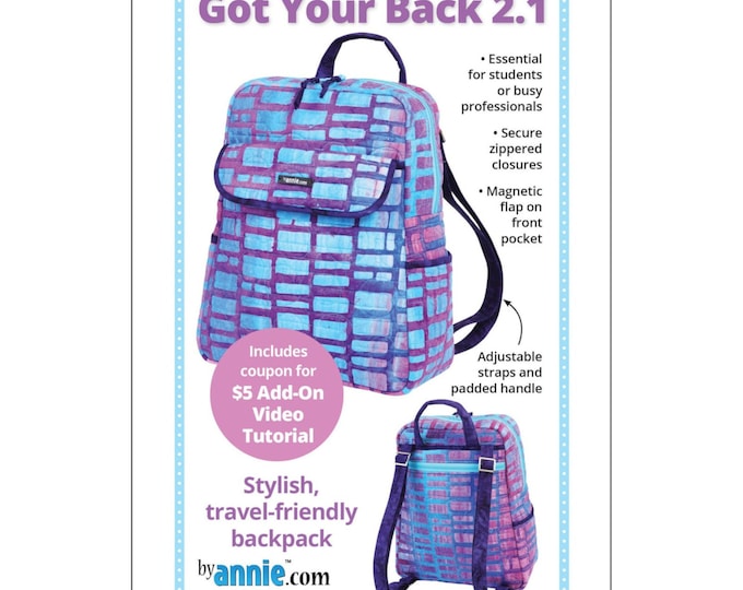 Got Your Back 2.1 *Backpack Pattern* By: Annie   PBA198-21