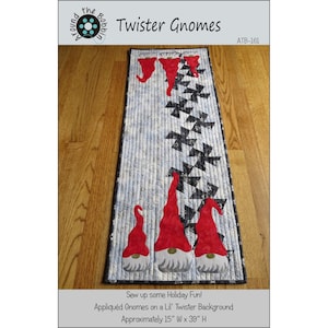 Twister Gnomes *Table Runner Pattern - Uses Lil Twister or Mini Twister Tool* From: Around The Bobbin