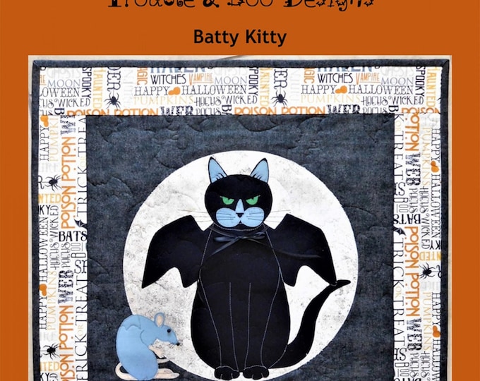 Batty Kitty   *Wall Hanging Pattern* - By: Trouble & Boo Designs TB3057
