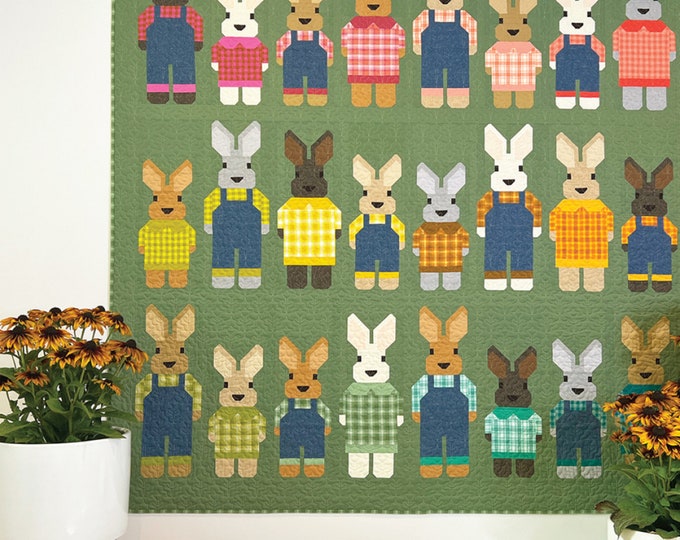 The Bunny Bunch *Patchwork Sampler Quilt Pattern* By: Elizabeth Hartman EH-075