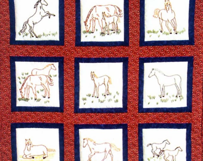 Horses *Pre-Printed Cross Stitch & Embroidery Blocks* By: Jack Dempsey Needle Art 737-342