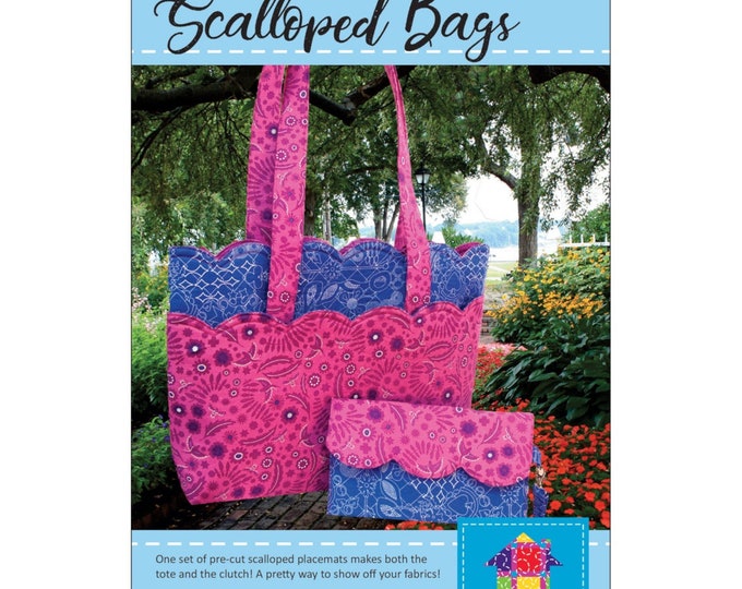 Scalloped Bags *Tote & Clutch Pattern* By: Poorhouse Quilt Designs  PDQ-224