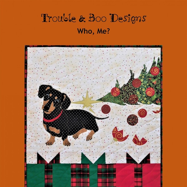 ¿Yo? *Patrón para tapiz de pared* De: Trouble & Boo Designs TB3255