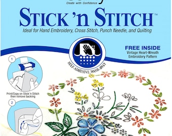 Stick N Stitch *Self Adhesive Wash Away Stabilizer For Hand Stitching*By: Sulky of America