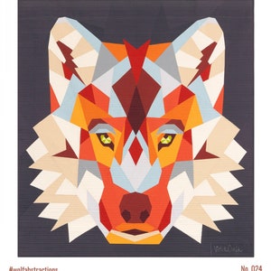 The Wolf Abstractions Quilt Pattern *Foundation Paper Piecing* By:  Violet Craft