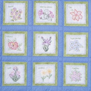 Flowers *Pre-Printed Cross Stitch & Embroidery Blocks* By: Jack Dempsey Needle Art 737-535