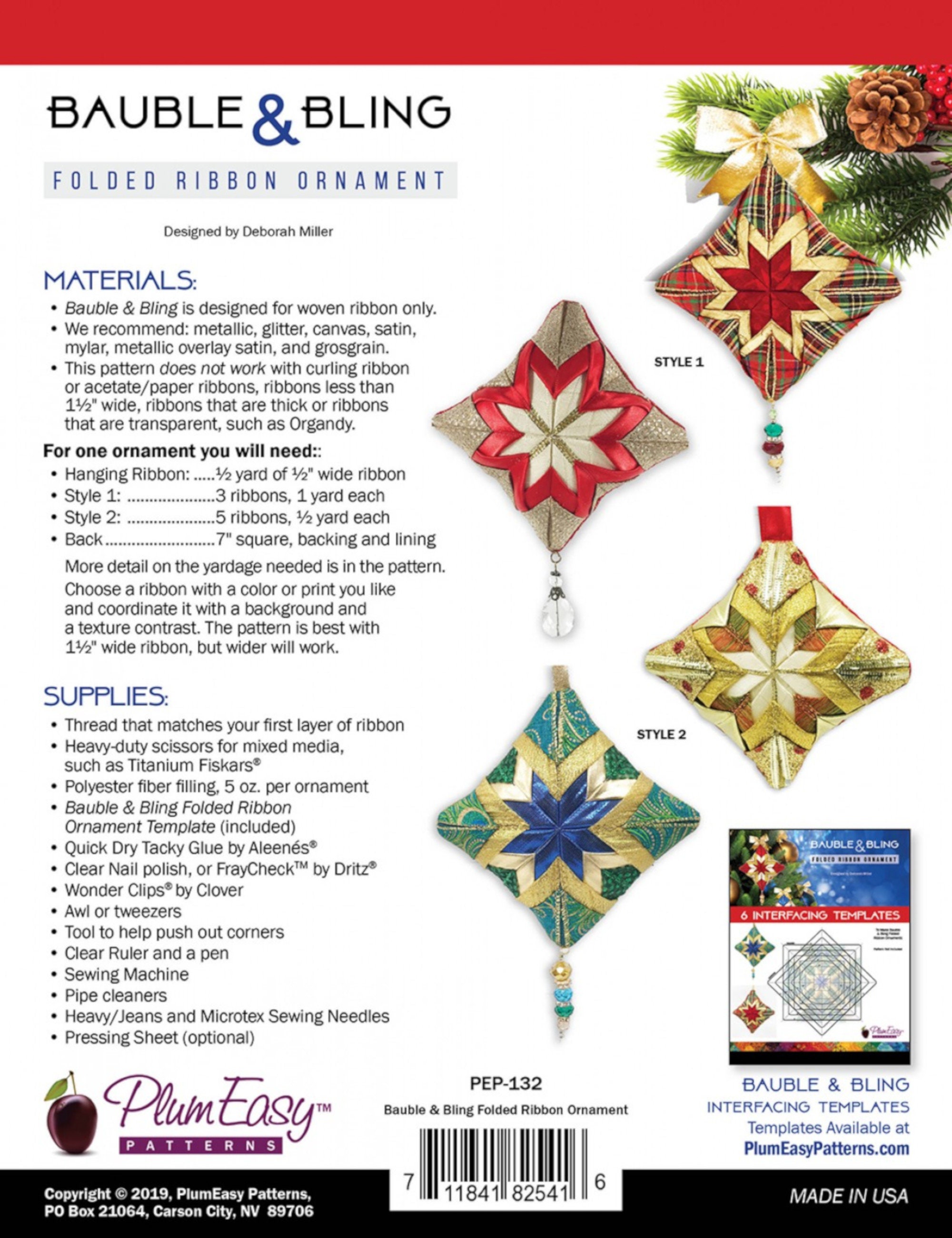 Needlework Patterns - Easy Cross Stitch Folded Star Ornaments