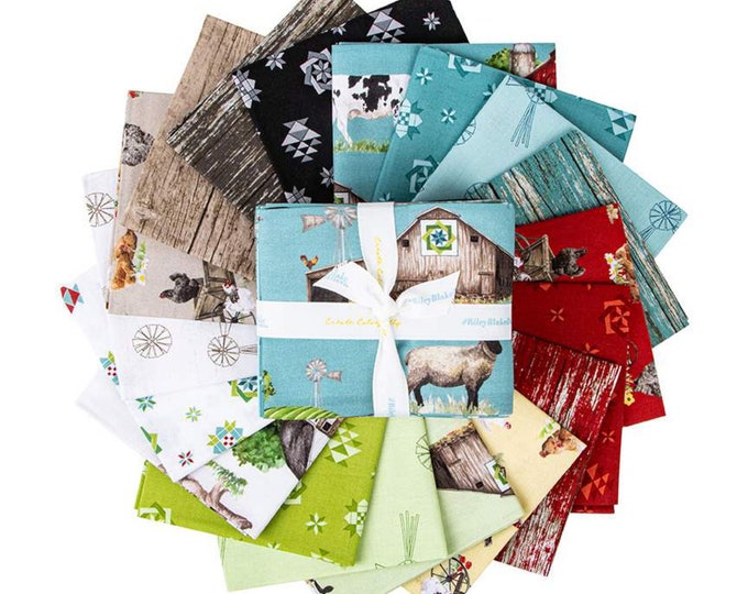Spring Barn Quilts *Fat Quarter Bundle* 18 Piece  By: Tara Reed for Riley Blake Designs FQ-14330-18