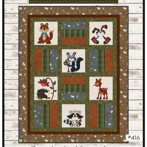 Flannel Woodland Critter *Quilt Pattern*   By: The Whole Country Caboodle #416