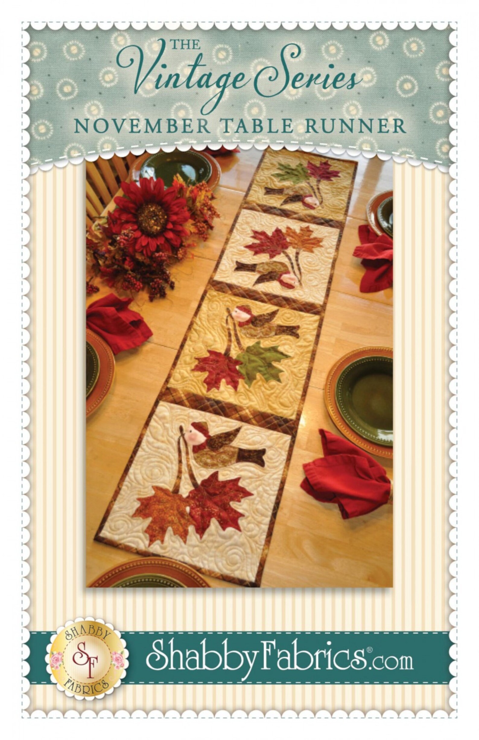 November Table Runner Pattern - Vintage Series By: Shabby Fabrics ...