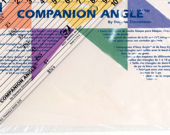 Companion Angle Triangle Ruler 1" - 5 1/2"  By: EZ Quilting - Darlene Zimmerman
