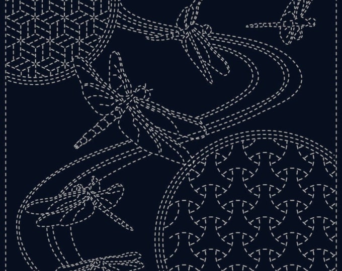 Dragonfly *A Sashiko Embroidery Panel* By: Hitomi Fujita for QH Textiles