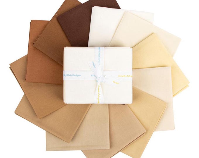 Grounded  *Confetti Cotton Solids Fat Quarter Bundle* 12 Piece  By: Riley Blake Designs FQ-GRO120-12
