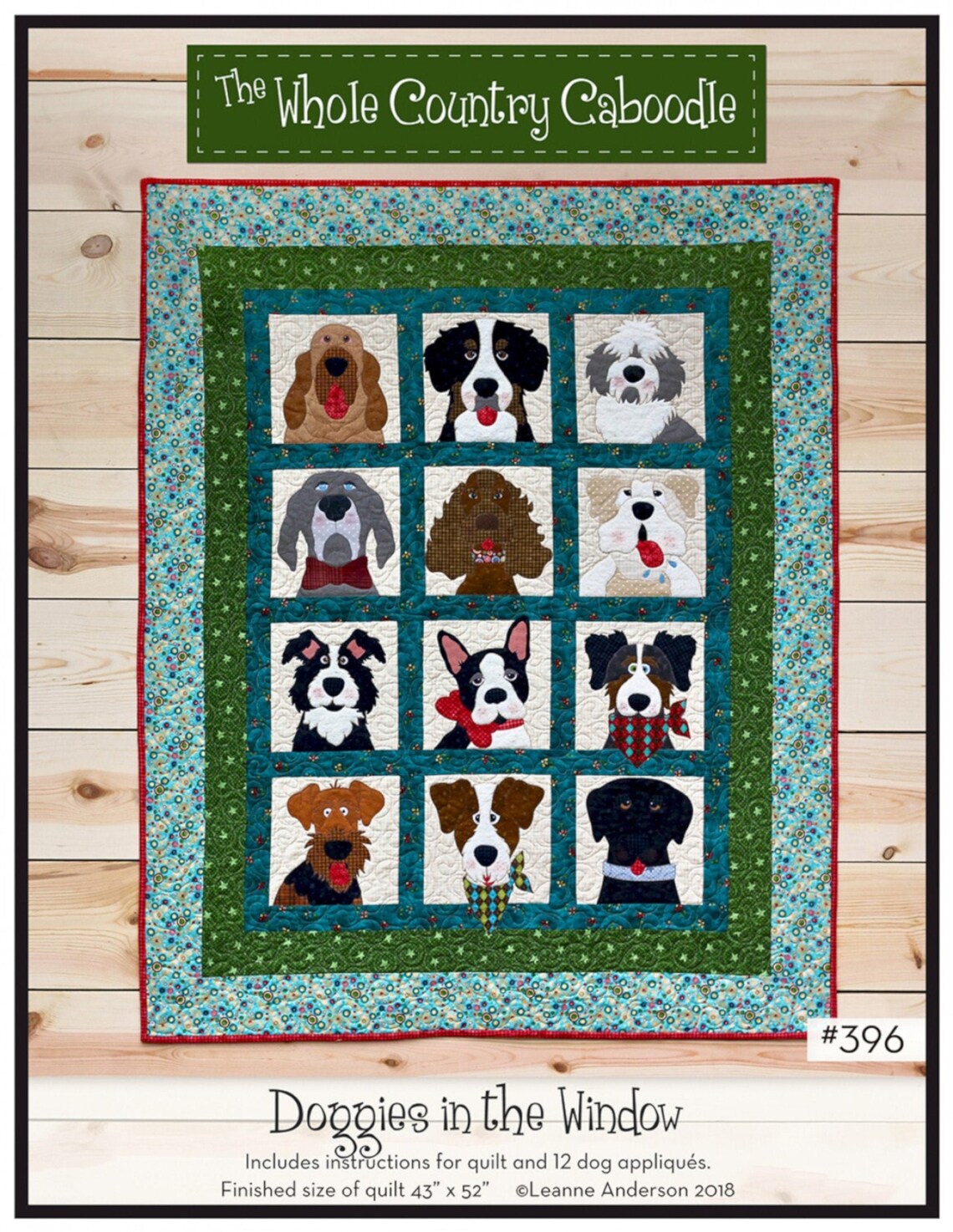 Doggies in the Window quilted Applique Wall Hanging Pattern Etsy