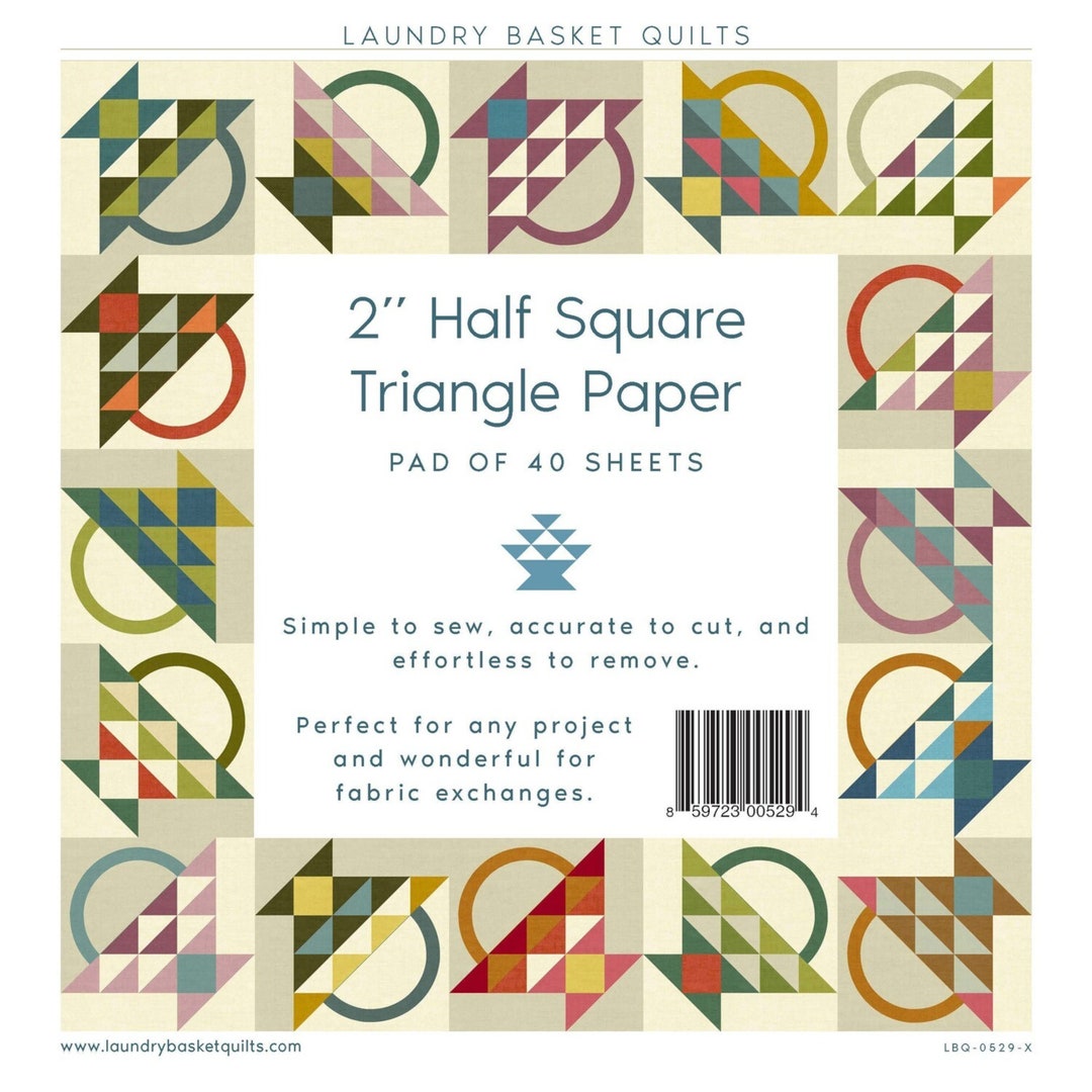 2 Half Square Triangle Paper for Layer Cakes Pad of 40 Sheets From