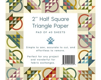 2" Half Square Triangle Paper *For Layer Cakes - Pad of 40 Sheets* From: Laundry Basket Quilts LBQ-0529-X