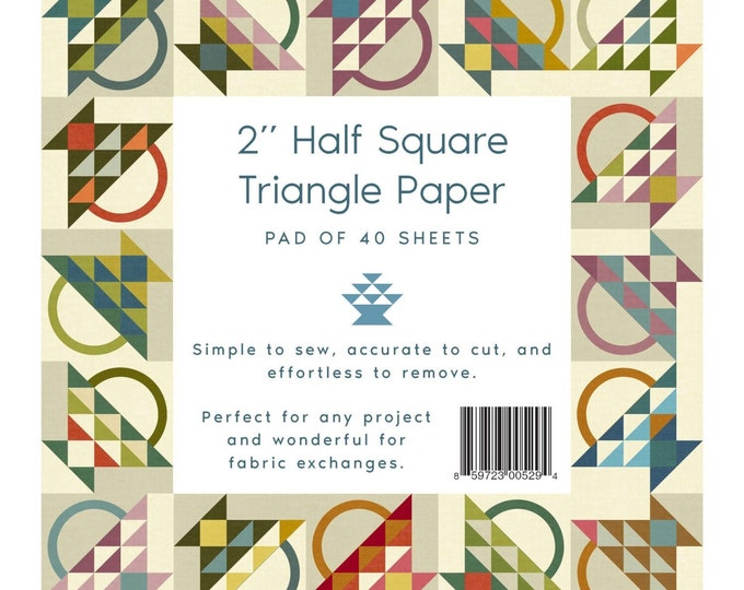2" Half Square Triangle Paper *For Layer Cakes - Pad of 40 Sheets* From: Laundry Basket Quilts LBQ-0529-X