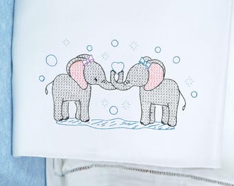 Elephants *Children's Pillowcases for Cross Stitch & Embroidery* By: Jack Dempsey Needle Art 1605-924