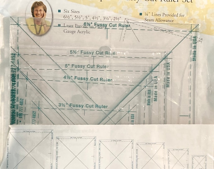 Complete Fussy Cut Ruler Set *Acrylic* From: Quilt In A Day