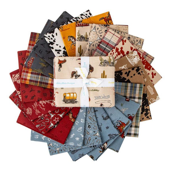 John Wayne COURAGE  *Fat Quarter Bundle* 21 Piece  By: Riley Blake Designs FQ-14300-21