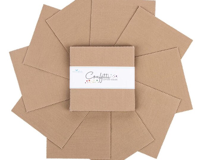 Pebble Confetti Cotton Solids *Charm Package 5" x 5"* From: Riley Blake 5-120-Pebble-42