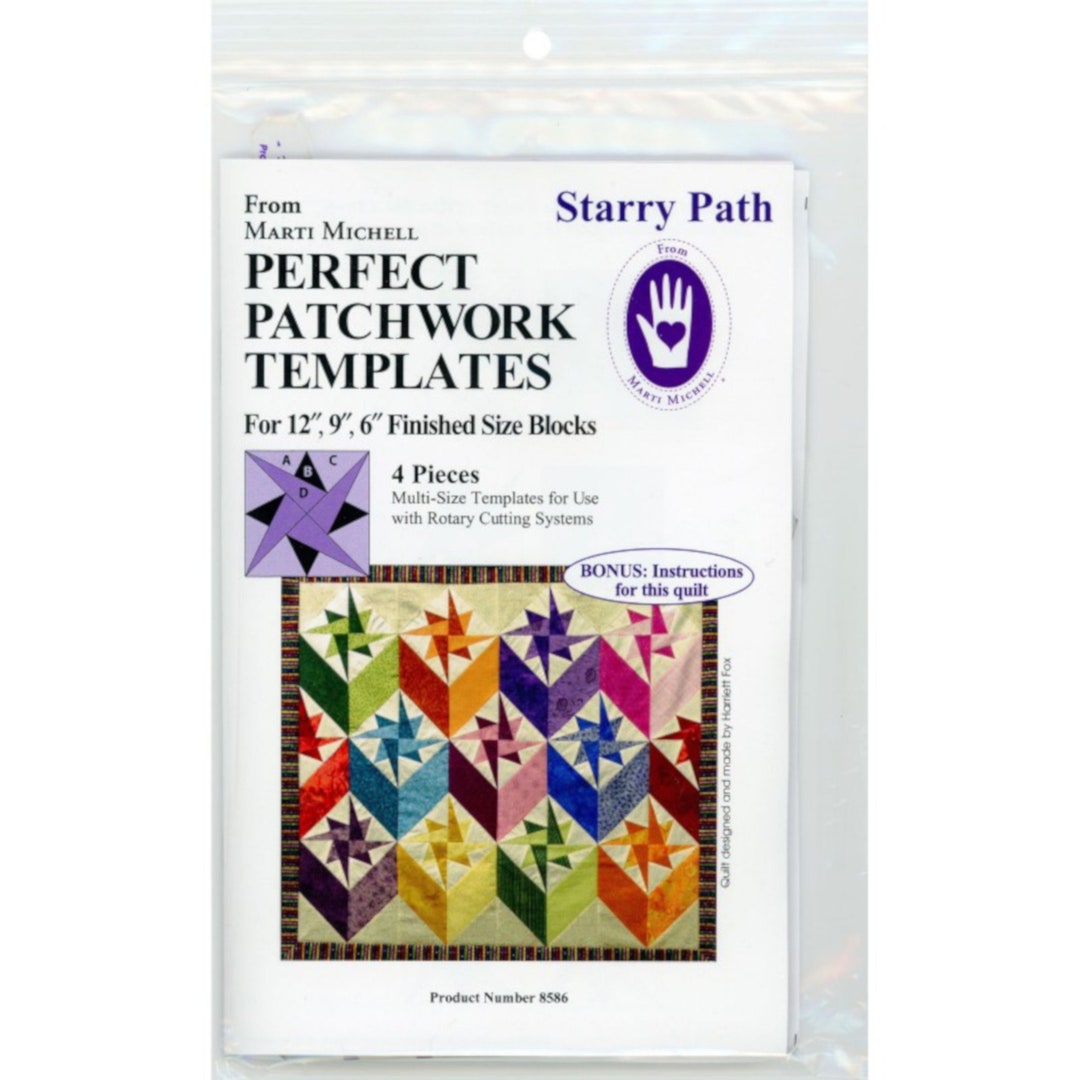 Starry Path 4 Piece Set Perfect Patchwork Acrylic Templates By Marti